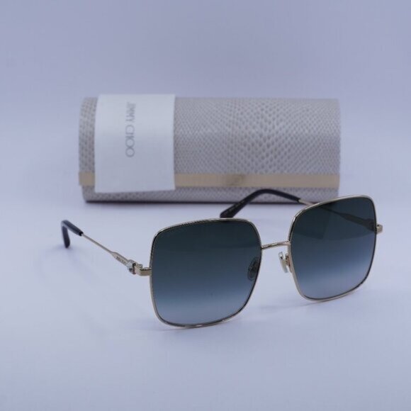 Jimmy Choo LILI/S 02M2 9O Square Sunglasses - Gold/Grey Gradient - Picture 1 of 10